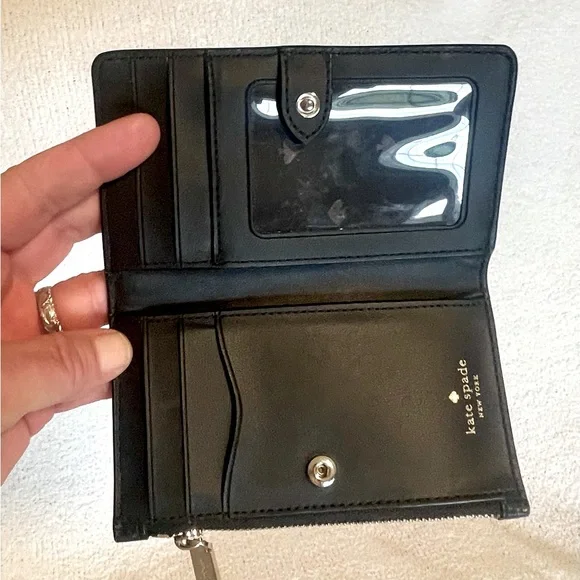 KATE SPADE - NEVER USED. Small wallet fits smaller crossbody or pocket. - Picture 3 of 9